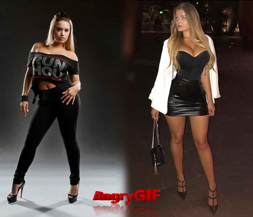 Two Beautiful Sexy Fashion Models Comparison