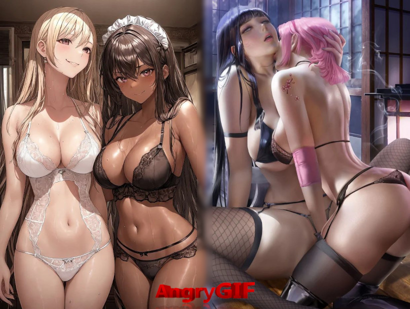 Hentai - sexy lesbians girls by AngryGIF